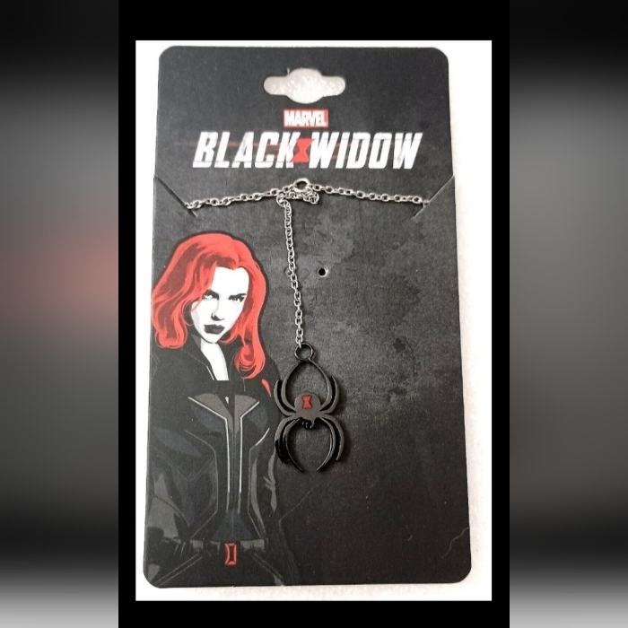 Marvel Comics Black Widow Spider Logo Pendant Necklace New Nos Card 19$